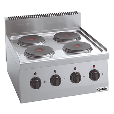 Fornuis | Elektrisch | TA | 4 Kookplaten | 4x 2kW | 600x600x290(h)mm