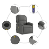 thumbnail of vidaXL Massagesessel Dunkelgrau Stoff