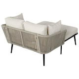 thumbnail of Merax tuinlounge, 2-zitsbank met kussens en touwvlechtwerk, outdoor, beige
