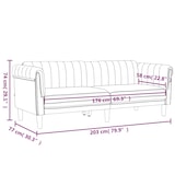 thumbnail of vidaXL Sofa 3-Sitzer Schwarz Samt
