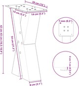 thumbnail of Helloshop26 - Set aus 2 modernen stabilen X-förmigen Couchtischbeinen 38 x 42-43 cm schwarzer Stahl 02_0057224