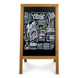 thumbnail of Securit®Tableau de trottoir  Duplo avec cadre en pin laqué