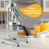 thumbnail of Lumaland Edelstahl Saftpresse - manuelle Handpresse mit Standfuß & Hebel - Silber