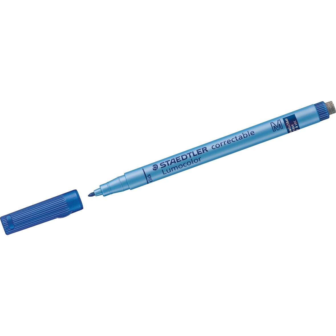 Folienstift Lumocolor correct M blau Packung mit 10 Stück