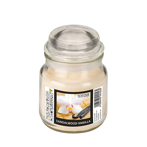 PAPSTAR, Snoeppot met waxvulling "Flavour by GALA" Ø 63 mm · 85 mm ivoor - Sandalwood-Vanilla