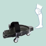 thumbnail of Relaxdays Knieschoner auf Rollen, bis 100 kg, gelenkschonende Bodenarbeiten, je BxT: 22 x 29,5 cm, Knieschützer, schwarz