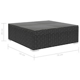 thumbnail of vidaXL 12-tlg. Garten-Lounge-Set mit Auflagen Poly Rattan Schwarz