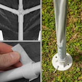 thumbnail of tectake Padiglione Baraban 3 x 3 m con 3 pezzi laterali - grigio - 404815