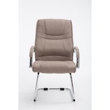 thumbnail of Silla Cantiléver XXL Attila Tapizada en Tela Gris topo