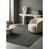 thumbnail of Teppich Flur Einfarbig Pflegeleicht Waschbar Strapazierfähig Wohnzimmer Schlafzimmer Anthrazit 280x370 cm – AMMER von Kadima Design