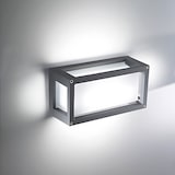 thumbnail of IP54 Wand- und Deckenleuchte aus lackiertem Corten-Aluminium, modernes Design für Innen und Außen, E27-Fassung, Maße 12,2 x 25 x 9,5 cm, Rostfarben