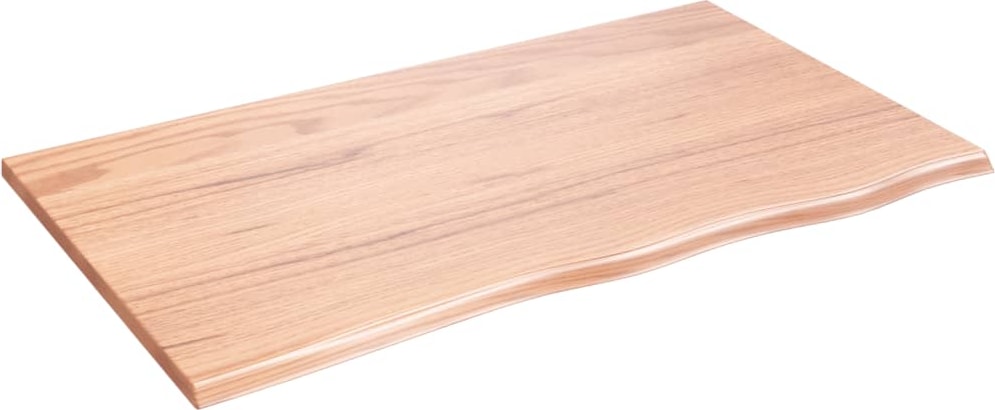 vidaXL Waschtischplatte Hellbraun 100x60x2 cm Massivholz Behandelt