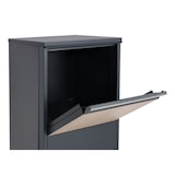 thumbnail of Paketkasten | HxBxT 140x46x45cm | Paketbox Standbriefkasten Paketbriefkasten Größe XL | verzinkt anthrazit | Holzoptik hell