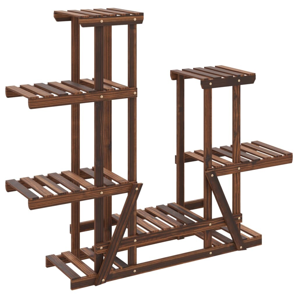 Helloshop26 - Bloemenstandaard/plantenstandaard 95 x 25 x 96 cm massief vurenhout bruin 02_0045221