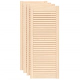 thumbnail of vidaXL Kastdeuren met lamellen 4 st 99,3x39,4 cm massief grenenhout