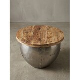 thumbnail of Couchtisch `Serchio`, rund, Industrial-Stil, Massivholz/Metall, Stauraum. 60x60x43 cm | Kadima Design