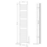 thumbnail of LuxeBath Elektro Badheizkörper Sahara 300x1800 mm Schwarz matt gerade, Heizstab 1200W, Thermostat