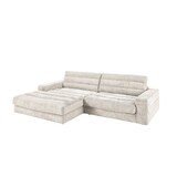 thumbnail of KAWOLA Sofá LANA Sofá rinconera pana blanco crema Recamiere izquierda