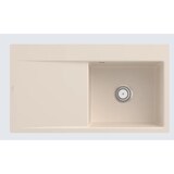 thumbnail of Villeroy&Boch Spülbecken mit Abtropffläche links, Subway Style 50 flat Ivory Beige 88x49cm, Handbetätigung