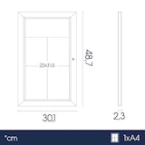 thumbnail of Danieli Store | Tablón de anuncios con cerradura | Tablones magnéticos de aluminio para exteriores con puerta abatible, acabado en negro (A4)