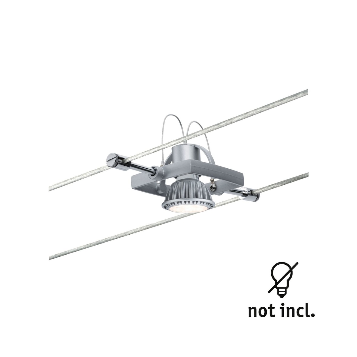 Paulmann Système sur câbles Mac II Spot individuel GU5,3  max. 10W  gradable 12V Chrome mat 94132