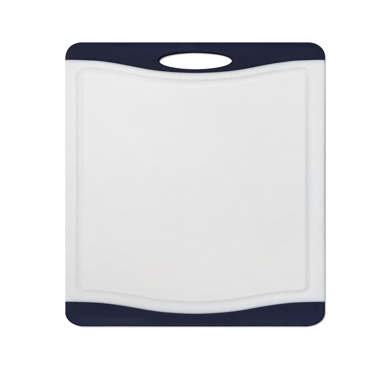 Tarrington House Schneidebrett, Kunststoff, 36.8 x 25.4 cm, mit Saftrille, weiß/blau