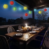 thumbnail of LED Solar Lampionkette 10 bunte Lampions 8 Funktionen 4,5m Garten Balkon