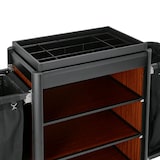 thumbnail of WAS Germany - Zimmerservicewagen Isabella, 2 Wäschesäcke, 155 x 54 x 116 cm,schw. Kantenprofile/dunkle Holzoptik