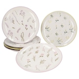 thumbnail of Jardin 6er Set Kuchenteller Keramik Ø21cm Blumen gelb lila rosa Dessertteller