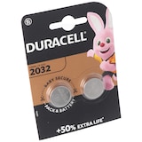 thumbnail of Duracell CR2032 Lithium Batterie 3 Volt mit bis zu 180mAh Kapazität 2er Blister