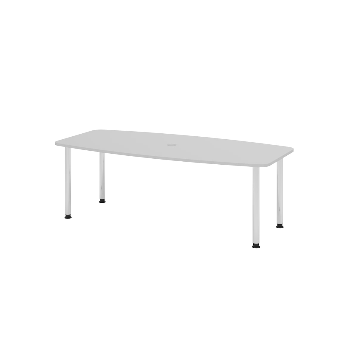 Hammerbacher-Konferenztisch 220cm/4 Chromfüße Grau-VKT22C/5/C
