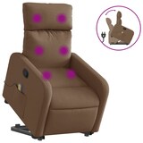thumbnail of vidaXL Massagesessel mit Aufstehhilfe Braun Stoff