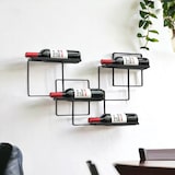 thumbnail of DanDiBo Weinregal Wand Metall Schwarz Wine Line Flaschenregal Flaschenständer Flaschenhalter für 4 Flaschen Schmal Modern Design