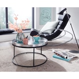 thumbnail of Couchtisch Hammerschlag Metall 62x62x36 cm Sofatisch Aluminium Silber Schwarz, Design Wohnzimmertisch abnehmbares Tablett Rund, Tabletttisch