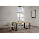 thumbnail of Mesa extensible 120/380x90 cm Tecno Premium roble natural con patas antracita
