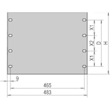 thumbnail of SCHROFF 19"-Frontplatten - 19"BLINDPLATTE 3HE ELOXIERT