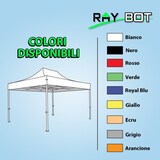 thumbnail of RAY BOT Gazebo pieghevole 3x4.5 rosso Exa 45mm alluminio con laterali. Gazebo rapido e automatico.