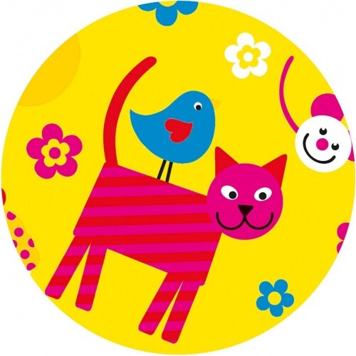 Mank Paper Caps Happy Kids aus Mattkarton, Ø 67mm, 200 Stück - Trinkschutz Glasabdeckung Kindermotiv