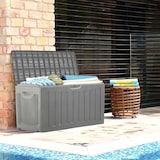 thumbnail of Arcón para Exterior 340 Litros de Resina Gris 118x53x57cm 7house