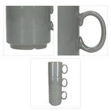 thumbnail of 48er Set EVENT stapelbare Kaffeebecher GRAU Porzellan 250 ml