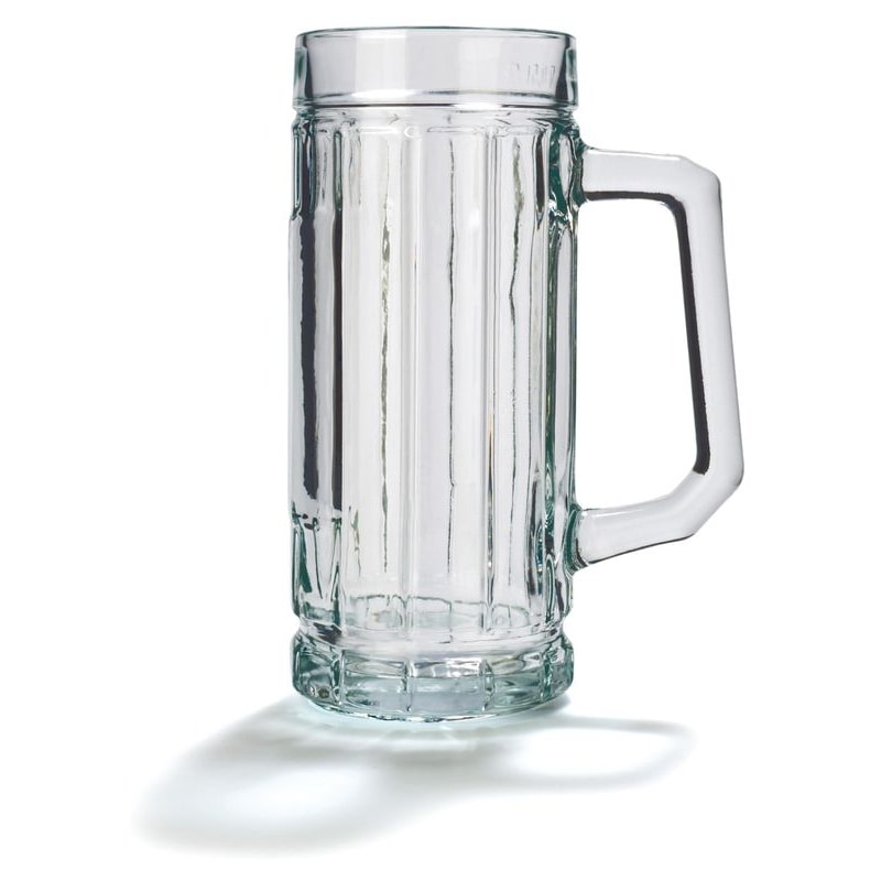 6x Stölzle Oberglas Gambrinus Bierkrug 0,5 l, geeicht, mit Schild