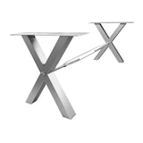 thumbnail of SIT Möbel Tischgestell X-Form | Stahl antiksilbern | B 80 x T 15 x H 73 cm | 07113-40 | Serie TOPS & TABLES