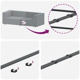 thumbnail of vidaXL Modulaire bank Armleuning eindmodule met kussens 100cm