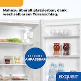 thumbnail of Exquisit Kühl-Gefrierkombination, Kühlschrank mit Gefrierfach, 4-Sterne-Gefrieren, 173 Liter, Alarm-Funktion, KGC5232-60-E-040E weiss