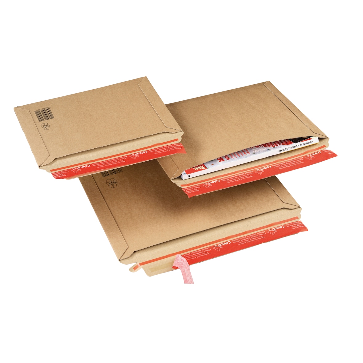 ColomPac Wellpappversandtasche 340x235x35 braun Querbefüllung