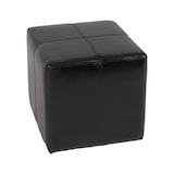 thumbnail of Lote de 2 cubos de asiento taburete Onex, cuero + polipiel, 36x36x36cm ~ negro