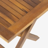 thumbnail of Mesa auxiliar plegable, firme, Madera de teca calidad grado A, Color Natural, 50x50cm