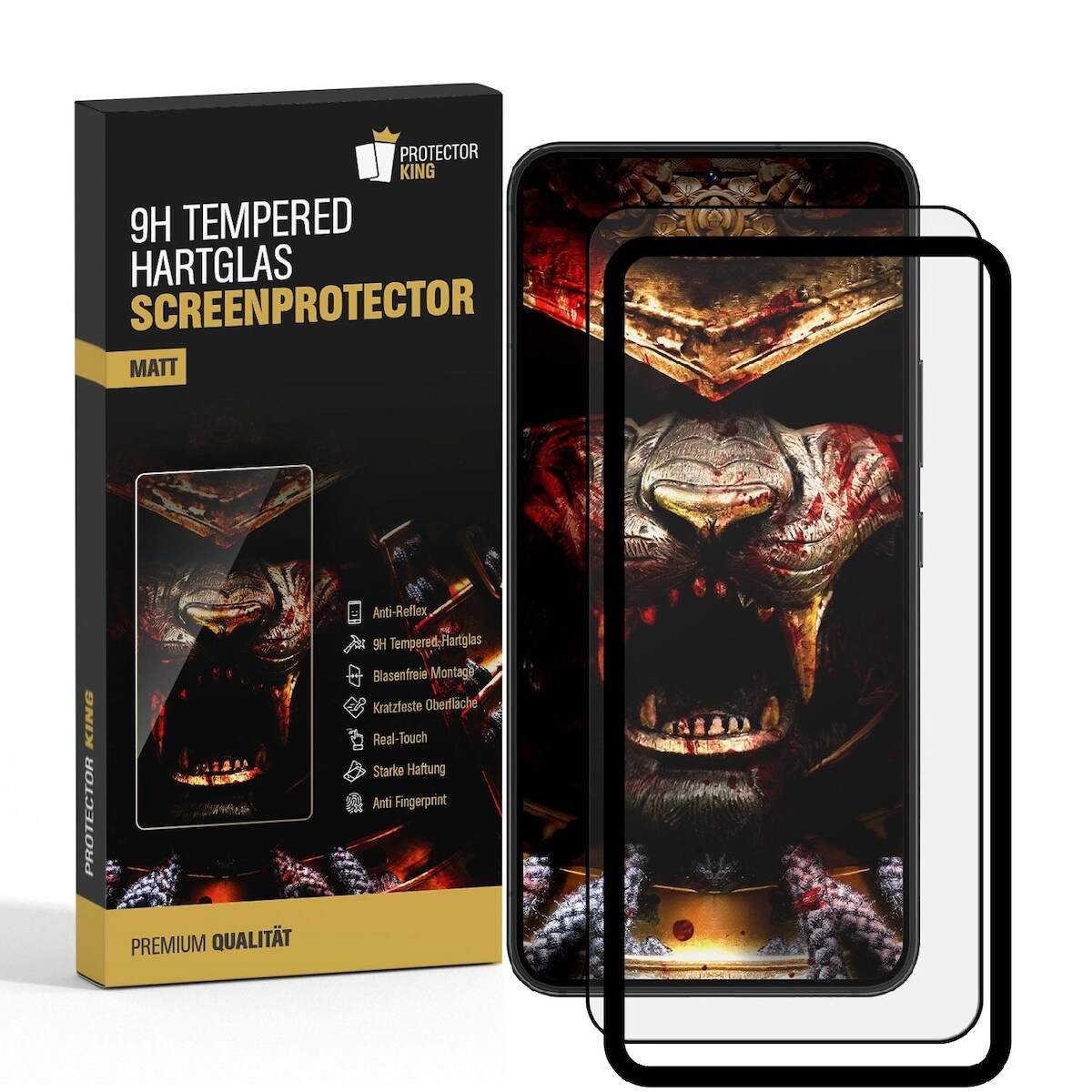 2x 9H Panzerglas für Samsung Galaxy S25 Full-Screen Protector matt entspiegelt Montagehilfe Tempered Hartglas Displayschutz Schutzglas Schutzfolie