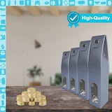 thumbnail of 20 Mini Glasflaschen 40ml mit Silbernen Boxen, Hochzeit, Whisky, Rum, Soßen