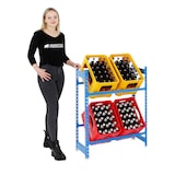 thumbnail of PROREGAL Étagère caisses à boissons CAMEL | HxLxP 100x80x30cm | Capacité de charge 100kg | Bleu | Porte-caisses, support bouteilles, rack à boissons
